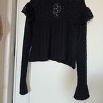 ZARA Elegant Black Lace Blouse Photo 8