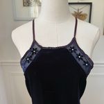 Jump Vintage 90s  Stretchy Sapphire Blue Velvet Column Dress XS S Photo 3