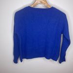 360 Cashmere 360‎ Cashmere Cobalt Blue Sweater Crewneck Pocket Front S Small Luxury Photo 6