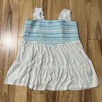 Torrid  Square Neck Smocked Babydoll Tank Top Size 0 Large Summer White Photo 0