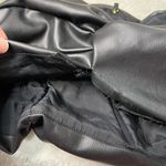 Amur Black Vegan Leather Crop Top *Flawed* Photo 4