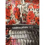 Floral Maxi Dress Medium Red Black Halter Boho Beach Hippie Vacation Lightweight Photo 10