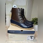 st. john's bay St John’s Bay Rollands navy/brown duck boots sz 11 Photo 1