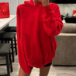 Abercrombie & Fitch Red Sweatshirt Photo 0