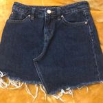 BDG Frayed Dark Denim Skirt Photo 0