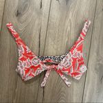 Amuse Society floral red eleanora cheetah leopard tie bikini top reversible Photo 1