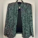 Alex Evenings | Black Embellished Zip Front Formal Jacket Women’s Size Medium Photo 7