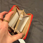 DKNY Zip Around Red Classic Logo Leather Wallet Photo 15