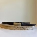 Vintage 90s Brown Vegan Snake Skin Leather Thin Golden Buckle Belt Size M/L Size M Photo 5