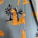 Soma button down pajama top soft short sleeves leopards big cats women L rayon Size L Photo 4