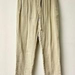 Xirena Jordyn 100% Cotton Mid Rise Tapered Gauze Cropped Pants Beige Women's M Size M Photo 0