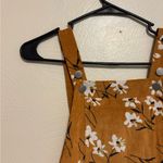 Listicle  Tan Floral Midi Dress Photo 5