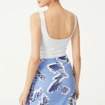 NWT OGL Move Ribbed Ruched Side Tank Top in White Built Photo 1