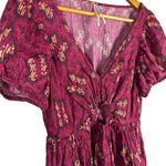Anthropologie ‎ Boho Gauzy Short Sleeve Pullover Mini Dress Purple Size Small Photo 9