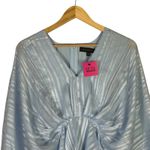 The Vintage Shop NWT Pleated Top Womens S Blue Flowy Bell Sleeve Soft Girl Photo 4