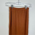 Free People  Brown Ribbed Maxi Skirt Photo 1