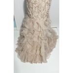 Jovani  Strapless Trumpet Embroidered Corset‎ Prom Dress Gown Light Cafe Size 16 Photo 4