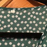 Green white dot Bohemia ruffle wrap maxi dress Size M Photo 5