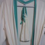 Hello Mello Luxurious Soft Lounge Robe With Matching Drawstring Tote Bag Sz S/M White Photo 5