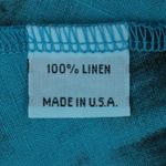 Bryn Walker Teal Black Tie Dye Linen Tunic Dress Lagenlook Boho USA Size S Photo 3