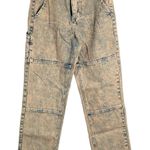 BP + Wildfang Utility Denim Pants In Coral‎ Acid Wash 2 NWT Orange Photo 0