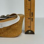 Spring Step  Saibara White Leather Eyelet Peep Toe Slingback Wedge Sandal Size 38 Photo 10