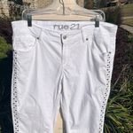 Rue 21 White Denim Jeans Cropped Photo 2
