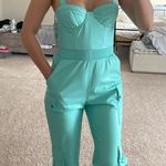 Alice + Olivia faux leather jumpsuit. Petite Xs Photo 12