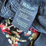 ZARA Hudson Women Jeans Embroidered Floral Black Distressed Size 27 Photo 3