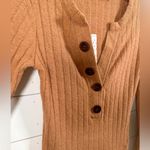 Free People NEW We the Free Oliver Boucle Ribbed Long sleeve Henley in Clay, XS, MSRP $58 Photo 6