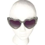Betsey Johnson Crystal Clear Heart Sunglasses, Clear Photo 0