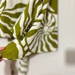 H&M Linen Top Tie-Detail Womens Cream 3/4 Balloon Sleeve Button Front Size L Photo 6