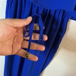 NERLEROLIAN Women's Adjustable Strappy Split Summer Casual Midi Dress Blue S Photo 4