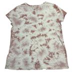 Athleta  Tie-Dye Cotton T-Shirt Tee Size Large Pink White Short-Sleeve Athleisure Photo 1