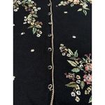 Tiara International Cardigan Sweater Sz L Embroidered Button Floral Sequin 2002 Photo 8