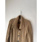 st. john's bay Johns Bay Vintage Y2k Women's Tan Cable Knit Shawl Collar Cardigan Sweater L Photo 1
