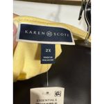 Karen Scott  Top Size 2XL Short Sleeve Southern Solo Style Fly‎ Yellow Photo 1