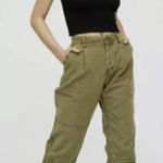 Free People Green Button-Fly Utility Boyfriend Pant - Size - 27 Photo 0