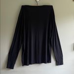 Peace Love World Black Long Sleeve Henley Shirt Photo 6