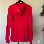 Lululemon Run For It Pullover Sz 6 Red Hooded Long Sleeve Quarter Zip Photo 4