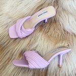Steve Madden  Lavender Purple Twinkled Soft-Volume Knotted Dress Mules Size 6.5 Photo 0