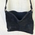70s Disco Vintage Suede Leather Blk Shoulder Bag Photo 7