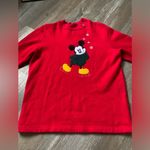 Disney VTG Minnie Mouse  Winter Ice Skate Sweatshirt Pullover Turtleneck Red S Photo 3