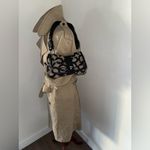 Coach RARE Vintage  Parker Pleated Op Art Signature Black Gray Handbag #13408 Photo 5