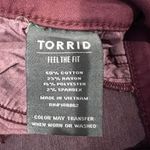 Torrid  Feel The Fit Women 24R Super Soft Five Pocket Jegging Burgundy Maroon NWT Photo 1