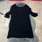 Heart soul EUC  Black Sheath Dress With White Bow Back Size XL Photo 1