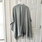 Mersea Light Grey Classic Travel Wrap Textured Panel Fringe Hem One Size Acrylic Gray Photo 7