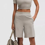 Lululemon NWT  - Swift Relaxed Short 9" Logo Waist - $78 - M Photo 0