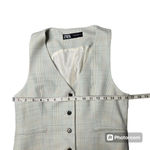 ZARA  Plaid Button Front Vest Photo 2