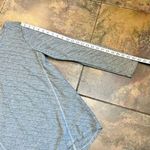 Daisy Fuentes  Gray Long Sleeve Blouse Ruffle Diagonal Stripes Large Photo 4